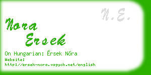 nora ersek business card